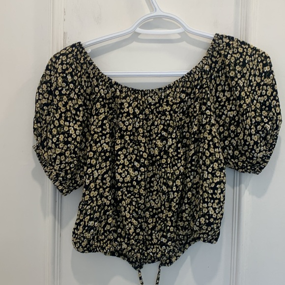 Faithfull The Brand Floral Cropped Blouse Size 4/Small - Picture 4 of 6